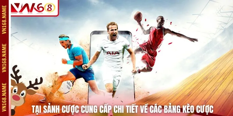 Tại sảnh cược cung cấp chi tiết về các bảng kèo cược