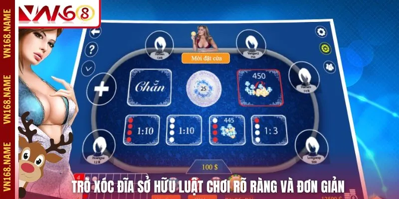 Trò xóc đĩa sở hữu luật chơi rõ ràng và đơn giản